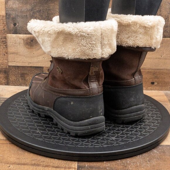 VINTAGE LUGZ TAMBORA WOMENS BOOTS RAIN SNOW BROWN LEATHER LACE UP LINED SIZE 9.5 - Picture 6 of 9